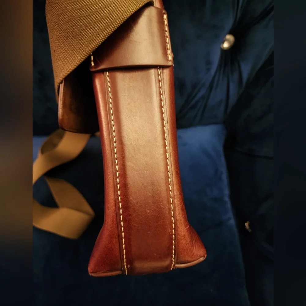 Dooney & Bourke Brown Leather Crossbody Bag - Picture 11 of 11